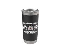 Divertido regalo perro sistema operativo trabajando como perro previsto Meme Vaso térmico de acero inoxidable de doble pared