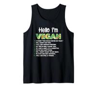 Divertido Regalo Vegano | Hola Soy Vegano Camiseta sin Mangas