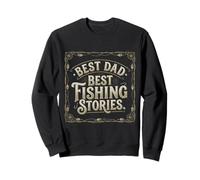 Divertido Regalo Vintage para papá de Pesca, Mejores Historias Sudadera