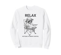 Divertido Relax Nada Está Bajo Control Mapache Sudadera