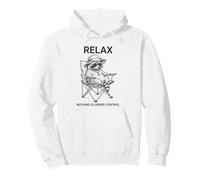 Divertido Relax Nada Está Bajo Control Mapache Sudadera con Capucha