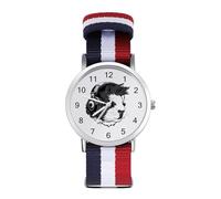 Divertido reloj deportivo gráfico de conejillo de indias para hombres y mujeres, reloj de pulsera analógico de cuarzo con correa de nailon