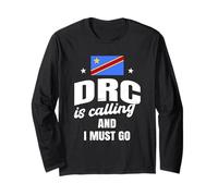 Divertido República Democrática Del Congo Diciendo Amante De La RDC Manga Larga