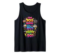 Divertido Retro clásico 70s Born 80s Raised 90s Party Throwback Camiseta sin Mangas