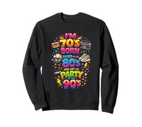 Divertido Retro clásico 70s Born 80s Raised 90s Party Throwback Sudadera