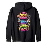 Divertido Retro clásico 70s Born 80s Raised 90s Party Throwback Sudadera con Capucha