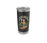 Divertido Retro En Mi Camino A Agitar Algunas Mierda Humor Sarcástico Vaso térmico de acero inoxidable de doble pared