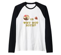 Divertido Retro Vintage Ham Or Ham Why Not Both? Camiseta Manga Raglan