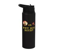 Divertido retro vintage "Ham Or Ham Why Not Both?" Stainless Steel Insulated Water Bottle