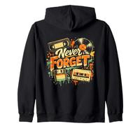 Divertido Retroceso de los 80 Nunca Olvides la música clásica Retro de los 80 Sudadera con Capucha