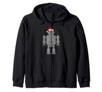 Divertido robot de Papá Noel lindo Navidad retro día festivo Sudadera con Capucha