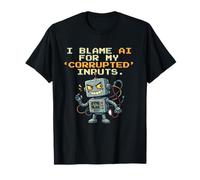 Divertido Robot Retro AI - Humor Programador de Entradas Corruptas Camiseta