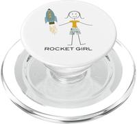 Divertido Rocket Girl Space para Mujer PopSockets PopGrip para MagSafe
