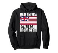 Divertido Rojo Blanco Azul Royal American British Flag Vector Sudadera con Capucha