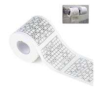 Divertido rollo de papel higiénico de sudoku, desafiantes rompecabezas de sudoku en cada hoja, práctico regalo de broma, papel de seda para baño, se adapta a cualquier soporte para fiesta de