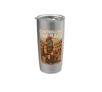 Divertido Romano Gamer Rage Juego de palabras Historia Geek Retro Gaming Lover Vaso térmico de acero inoxidable de doble pared
