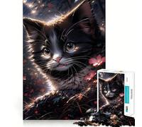 Divertido Rompecabezas de 1000 Piezas con Forma de Bigotes de Gato esponjosos para Adultos Entrenamiento Mental Corte de precisión Bordes Lisos Actividad Absorbente para Noches tranquilas (38x52cm)