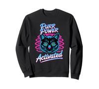 Divertido ronroneo Activado por el Poder del Gato Diciendo Mujeres Hombres Sudadera