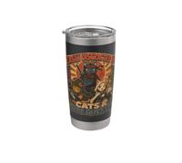 Divertido RPG distraído por gatos y misiones secundarias Vaso térmico de acero inoxidable de doble pared