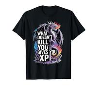 Divertido RPG What Doesn'T Kill You Gives You XP Quote Dragon Camiseta