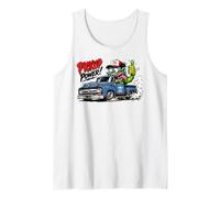 Divertido Salvaje Hotrod Pickup Truck Rat Rod Race Car Cartoon Camiseta sin Mangas