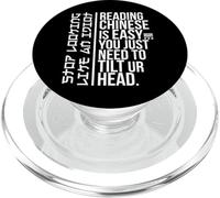 Divertido Sarcasmo Humor Asiático Broma Lectura Chino Fácil Idiota W PopSockets PopGrip para MagSafe