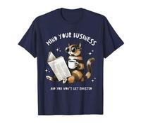 Divertido sarcástico Cuida tu negocio para los amantes del café de gatos Camiseta