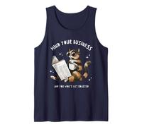 Divertido sarcástico Cuida tu negocio para los amantes del café de gatos Camiseta sin Mangas