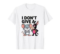 Divertido Sarcástico No Doy Un Ratas Culo Ratón Burro Camiseta