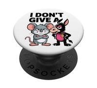 Divertido Sarcástico No Doy Un Ratas Culo Ratón Burro PopSockets PopGrip Adhesivo