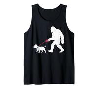 Divertido Sasquatch Americano con Forma Retro de Bigfoot Walking Camiseta sin Mangas
