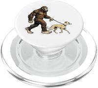 Divertido Sasquatch de Bigfoot Walking Whippet Dog PopSockets PopGrip para MagSafe