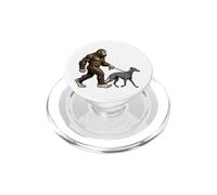 Divertido Sasquatch, Perro Galgo Que Camina Bigfoot PopSockets PopGrip para MagSafe