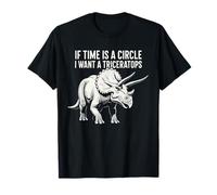 Divertido Sci-Fi Time Is A Circle Triceratops Dinosaur Camiseta