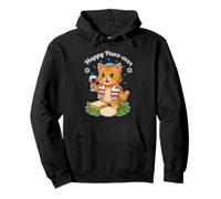 Divertido seder Vintage de Paws-Over Cat Happy Passover Sudadera con Capucha