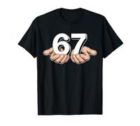 Divertido Seis Siete 6 7 Meme Gen Argot Alfa 6 7 Manos Arriba Camiseta