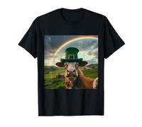Divertido Selfie de Vaca del día de San Patricio con Sombrero de Duende Camiseta