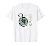 Divertido Senderismo Humor I'm Not Lost You Are Camiseta gráfica económica, Hombre, Blanco, XL