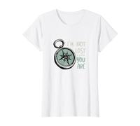 Divertido Senderismo Humor I'm Not Lost You Are Camiseta gráfica económica, Mujer, Blanco, S