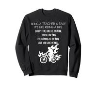 Divertido ser Profesor es fácil como Andar en Bicicleta Meme Regalo Sudadera