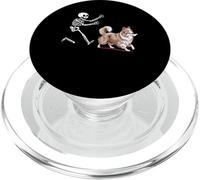 Divertido Sheltie Corriendo Esqueleto Halloween PopSockets PopGrip para MagSafe