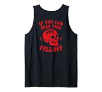 Divertido si Puedes Leer Esto, Ella se cayó Motociclista Camiseta sin Mangas