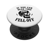 Divertido si Puedes Leer Esto, Ella se cayó Motociclista PopSockets PopGrip Adhesivo