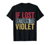 Divertido si se Pierde Regreso a Violeta Relación Pareja Coincidencia Camiseta gráfica económica, Hombre, Negro, L