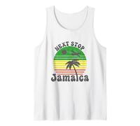 Divertido Siguiente Parada Jamaica Vacaciones de Verano Mujeres Camiseta sin Mangas
