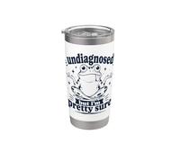 Divertido Sin Diagnosticar Pero Estoy Bastante Seguro Rana Meme Vaso térmico de acero inoxidable de doble pared