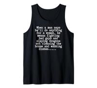 Divertido Slaying Dragons Marido Tareas Sarcasmo Camiseta sin Mangas