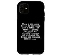 Divertido Slaying Dragons Marido Tareas Sarcasmo Carcasa para iPhone 11