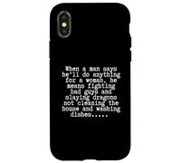 Divertido Slaying Dragons Marido Tareas Sarcasmo Carcasa para iPhone X/XS