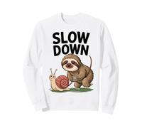 Divertido Slow Down Diciendo Perezoso Caracol Humor Relajado Vibes Papá Sudadera